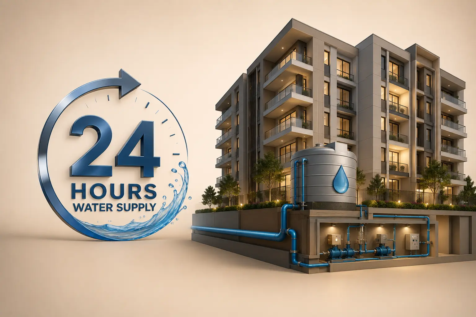 24 Hours Water Supply