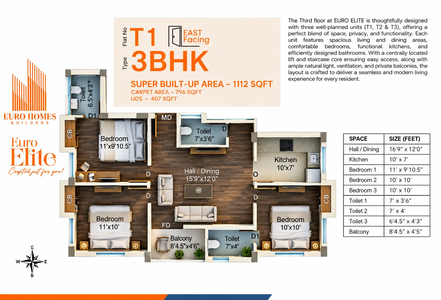 T1 Floor Plan
