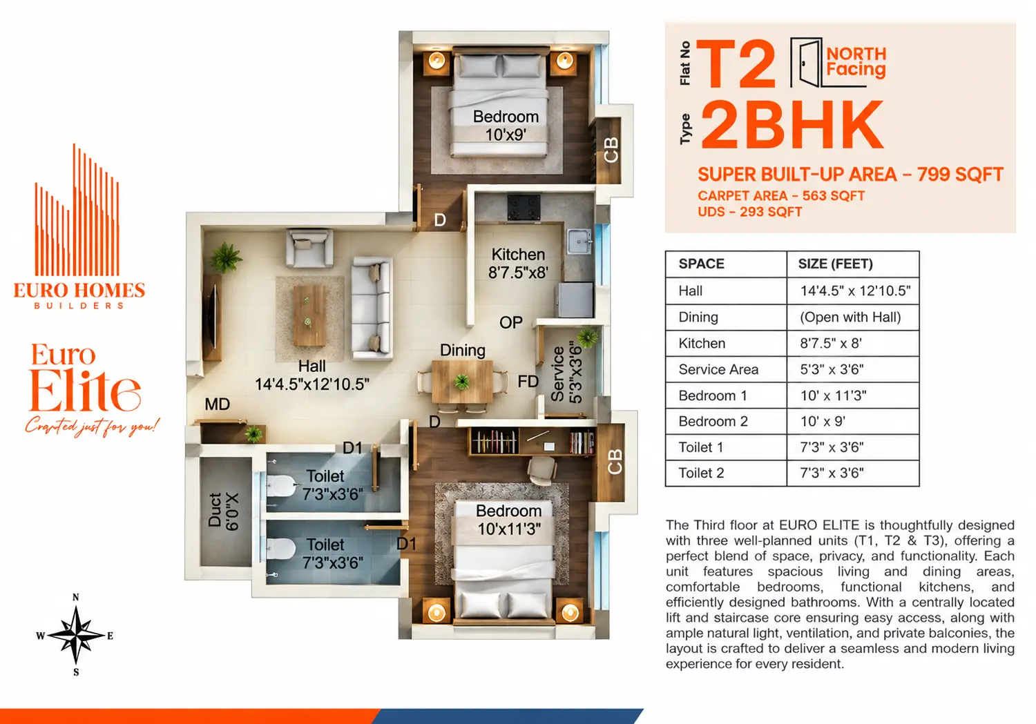 T2 Floor Plan